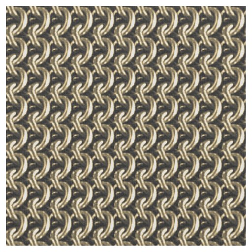 Gold Chainmaille Print Goth Pattern Fabric