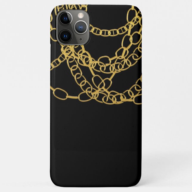 Gold Chains Black Hip Hop Chain Case-Mate iPhone Case (Back)
