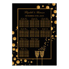 Gold Champagne Bubbles Engagement Seating Chart