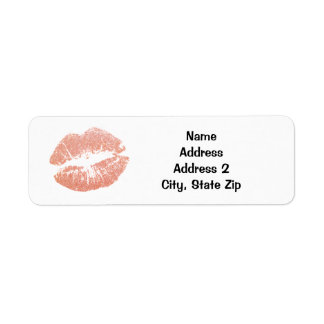 Gold Champagne Lipstick Kiss Label