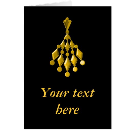 Gold chandelier cards (Front)