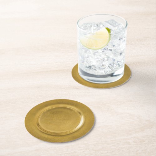 Gold Charger Round Paper Coaster