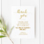 Gold Charity Donate Thank You Wedding Place Card