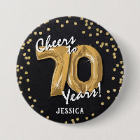 Gold Cheers to 70 Years' 70th Birthday