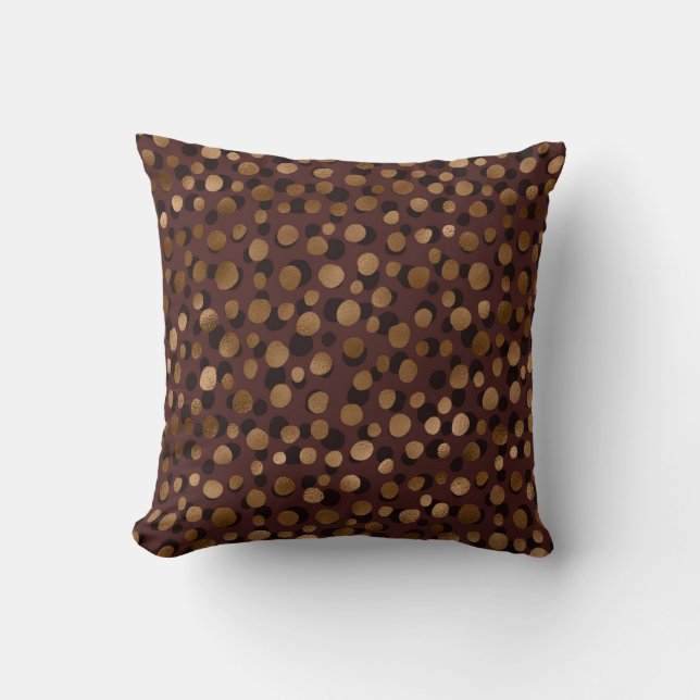 Gold Cheetah Throw Pillow (Front)