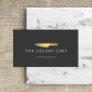 Gold Chef Knife Logo 2 for Catering, Restaurant Business Card