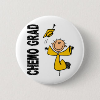 Gold CHEMO GRAD 1 (Childhood Cancer) Button