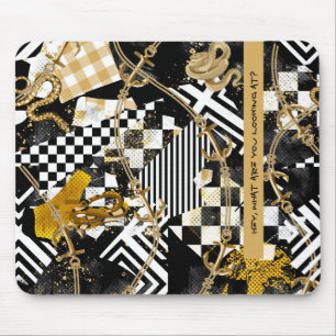 Gold chess skulls - Hey what are you looking at Mouse Pad