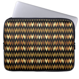 Gold Chevron Pattern Design  Laptop Sleeve