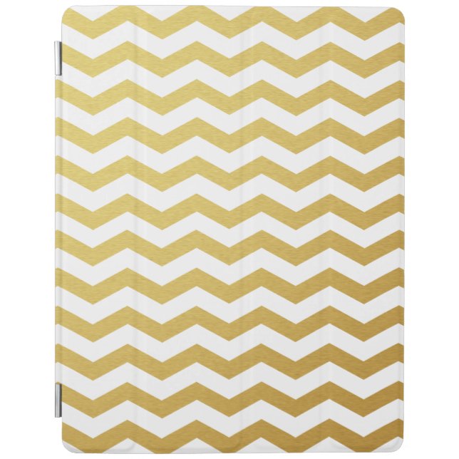 Gold Chevron Pattern iPad Case (Front)