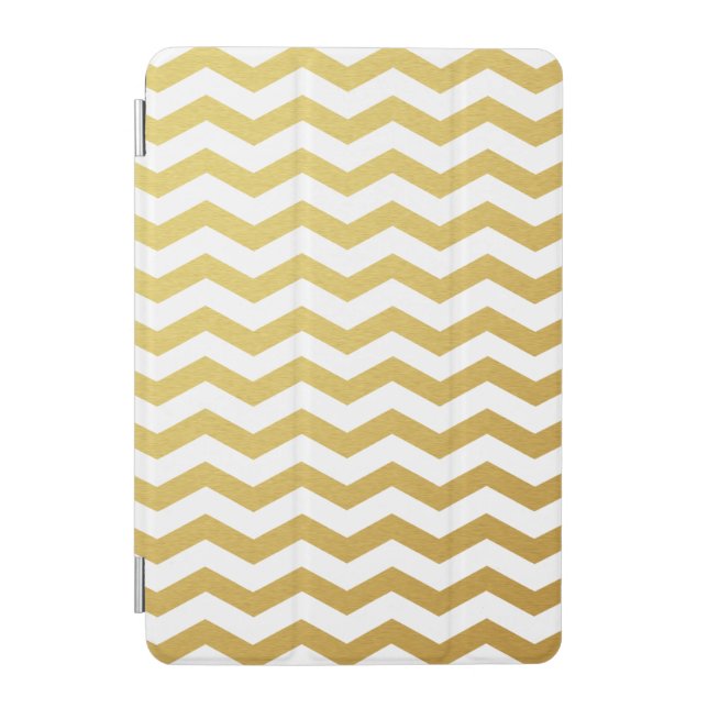 Gold Chevron Pattern iPad Mini Case (Front)