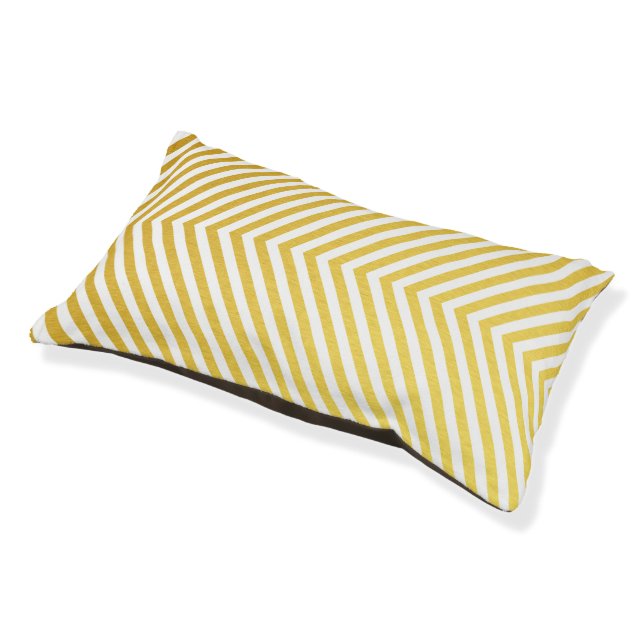 Gold chevron pet bed (Angled)