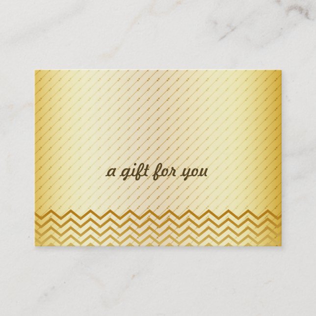 Gold Chevron Salon and Spa Gift Certificate (Front)
