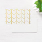 Gold Chevron White Background Modern Chic (Desk)