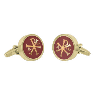 Gold Chi-Rho Cufflinks