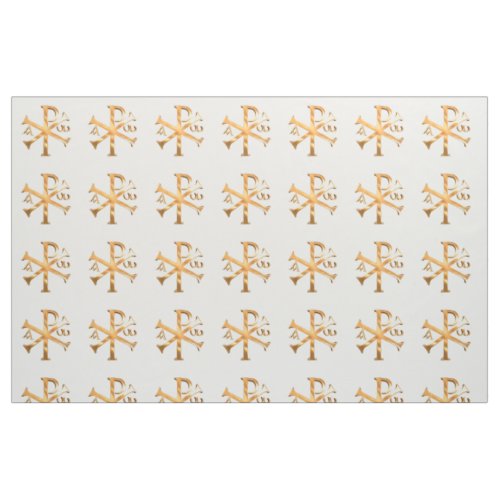 Gold Chi_Rho Fabric