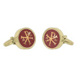 Gold Chi-Rho Gold Cufflinks