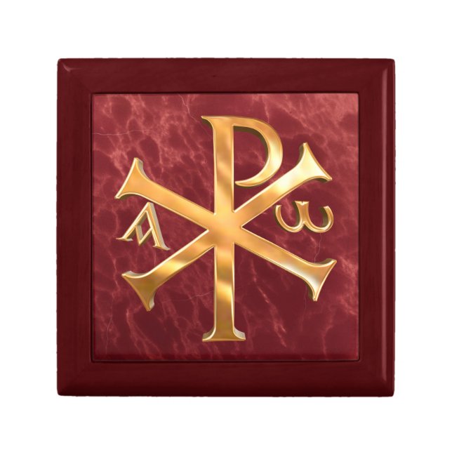 Gold Chi-Rho Jewelry Box (Front)