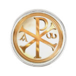 Gold Chi-Rho Lapel Pin