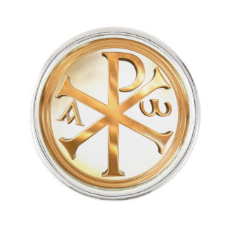 Gold Chi-Rho Lapel Pin