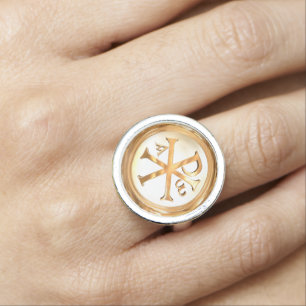 Gold Chi-Rho Ring