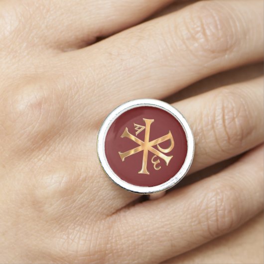 Gold Chi-Rho Ring (In Situ)