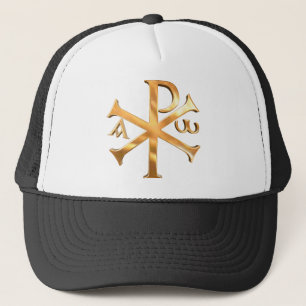 Gold Chi-Rho Trucker Hat
