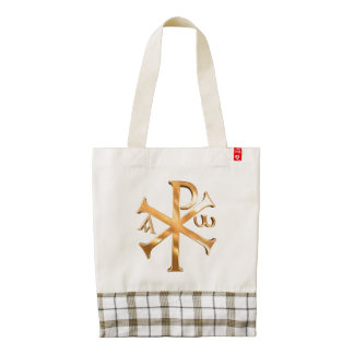 Gold Chi-Rho Zazzle HEART Tote Bag