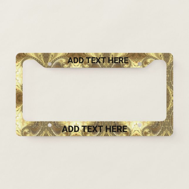 Gold Chic License Plate Frame (Front)