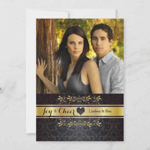 Gold Chic Photo Holiday Card