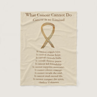 Gold Childhood Cancer Awareness Ribbon Blankets