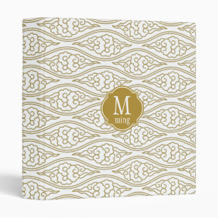 Gold Chinese Clouds Pattern Binder