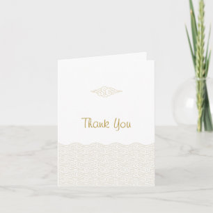 Gold Chinese Clouds Wedding Thank You Cards
