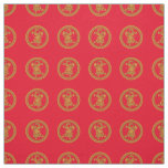 Gold Chinese dragon medallion Fabric