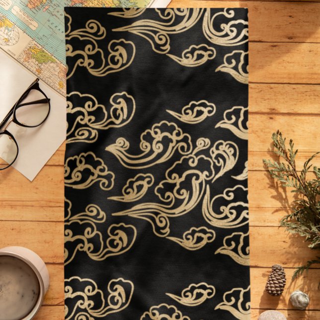 Gold Chinese Japanese Clouds Bandana (Creator Uploaded)