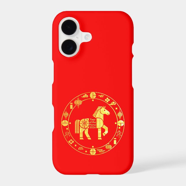 Gold Chinese new year 2026 iPhone Case (Back)