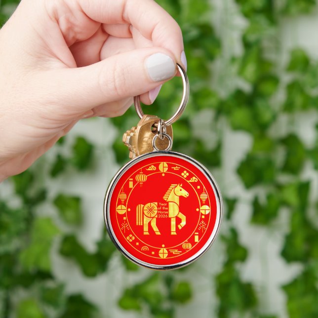 Gold Chinese new year 2026 Keychain (Hand)