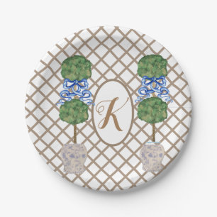 Gold Chinoiserie Ginger Jar Jars Topiary Basket Paper Plates