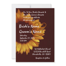 Gold Chocolate Sunflower Wedding Premium Metallic