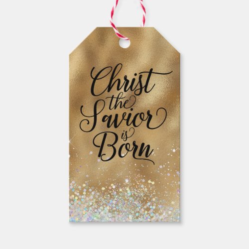 Gold Christ the Savior Christian Christmas   Gift Tags