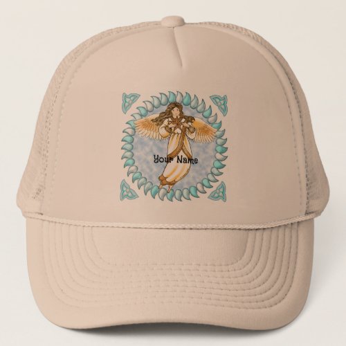 Gold Christian Angel  Trucker Hat