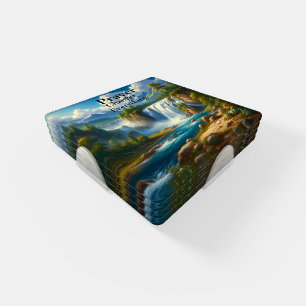 Gold Christian Faith Prayer Changes Everything Coaster Set