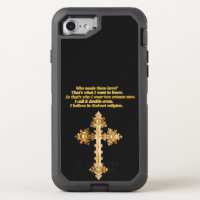 Gold Christian Fun cross with funny saying
