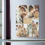 Gold Christmas 4 Photo Collage Magnetic Cards<br><div class="desc">These magnetic holiday cards feature your favorite photos and are personalized with your last name and the greeting Merry Christmas and Happy New Year in chic lettering on gold. MORE designs and colors in our collection.</div>
