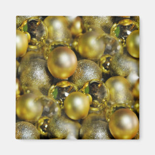 Gold Christmas Baubles Magnet
