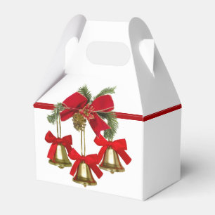Gold Christmas Bells Favor Boxes