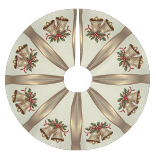 Gold Christmas Bells Tree Skirt