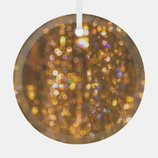Gold Christmas: Defocused Abstract Background Glass Ornament