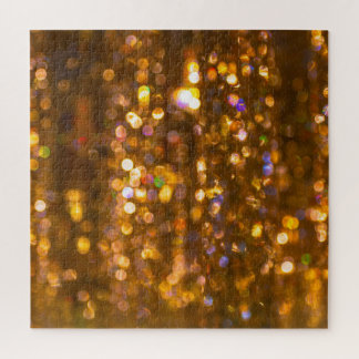 Gold Christmas: Defocused Abstract Background Jigsaw Puzzle
