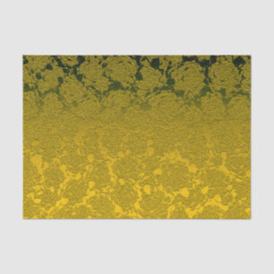 Gold Christmas Floral Succulent Pattern Metallic Tissue Paper